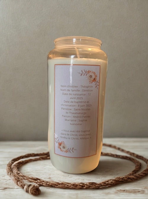 Bougie personnalisable